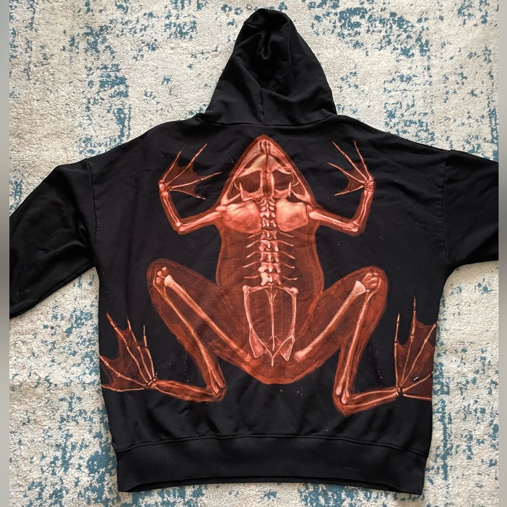 Custom bleach art hoodie. Buffalo sweatshirt by David Bitton. XL